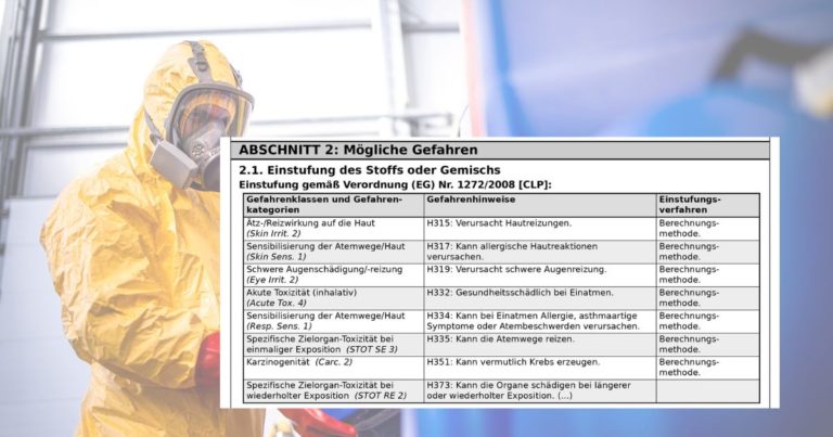 gefahrstoff anhand des sdb erkennen